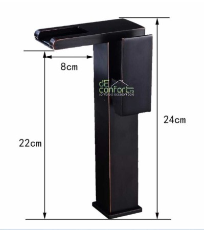 Baterie lavoar antichizata cu led Preston cascada [2]