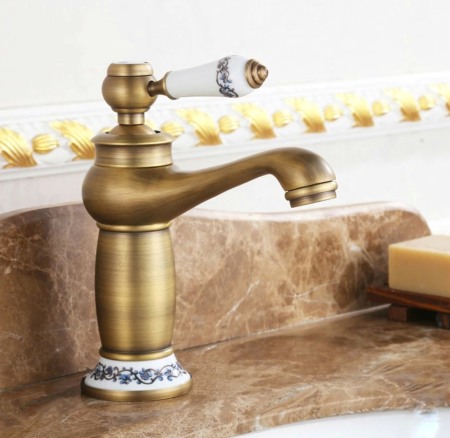 Baterie lavoar antichizata elemente ceramice decor Kimi [2]