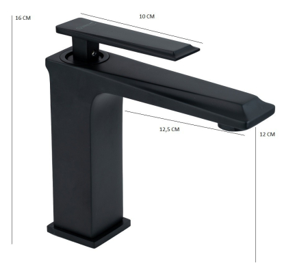 Baterie lavoar baie inaltime medie neagra KASA [2]