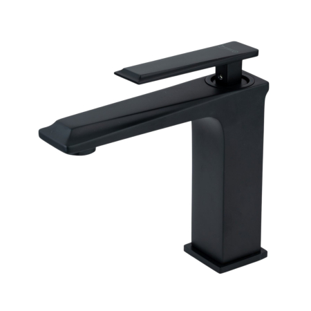 Baterii lavoar - Baterie lavoar baie inaltime medie neagra KASA