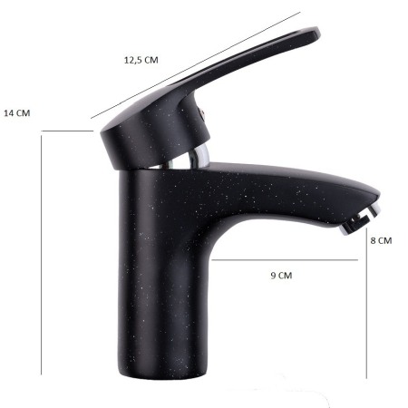 Baterie lavoar baie negru GRANIT [1]