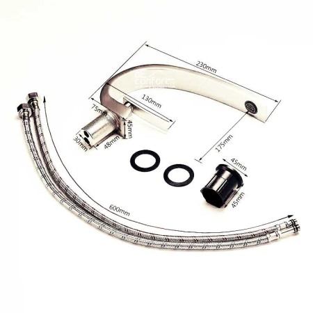 Baterie lavoar bronz  antichizat  CASTEL Retro montare chuveta [2]