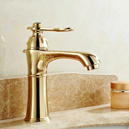 Baterie lavoar bronz auriu pipa fixa Nera Gold [0]