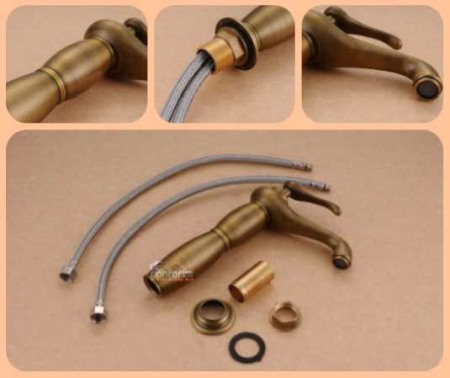 Baterie lavoar bronz Kimi antichizata montare pe blat [1]