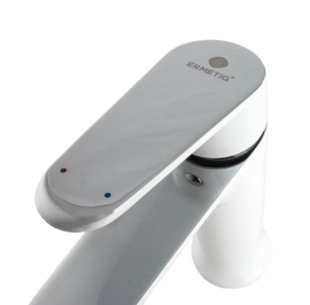 Baterie lavoar culoare alb crom Ermetiq [2]