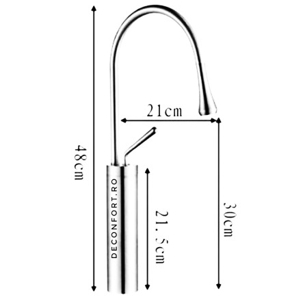 Baterie lavoar inalta alba Drop [3]