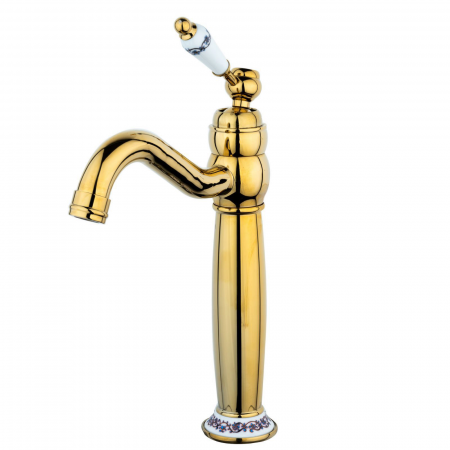 Baterii lavoar - Baterie chiuveta baie inalta montare blat Norton Gold