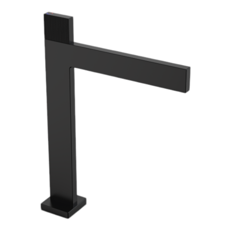 Baterii bronz antic - Baterie lavoar inalta negru SLIM montare blat