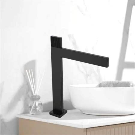 Baterie lavoar inalta negru SLIM montare blat [1]