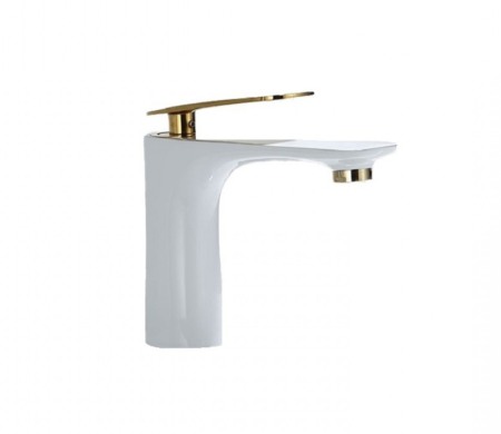 Baterie lavoar inaltime medie alba auriu Carpi [0]