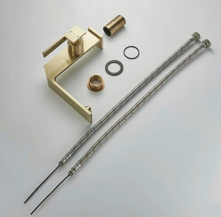 Baterie lavoar inaltime medie antichizat gold Molde [5]