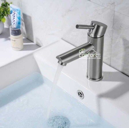 Baterii lavoar - Baterie lavoar inox montare chiuveta Starke Tube catus ceramic