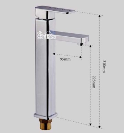 Baterie lavoar montare blat Depto cromat lucios [5]