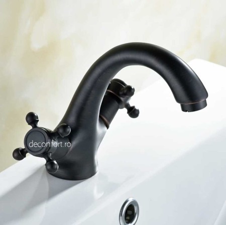 Baterie lavoar negru antichizat Yola DARK montare chiuveta [1]