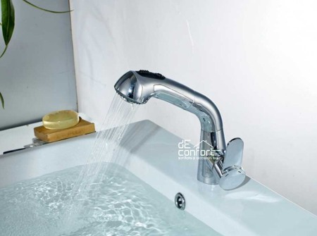 Baterie lavoar para dus extractabila montare chiuveta Venus cromat lucios cu doua tipuri de jet [0]