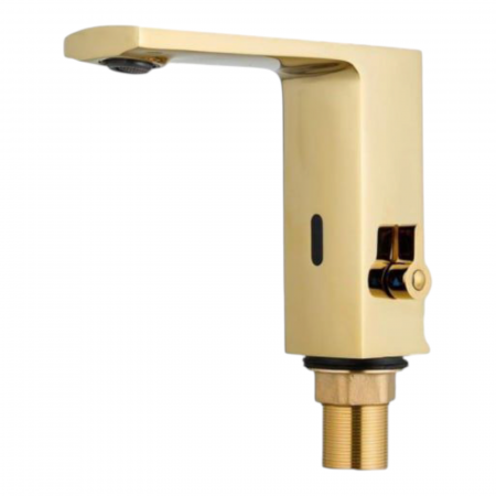 Senzori lavoar - pisoar - Baterie lavoar senzor aurie gold cu reglare temperatura apa alama bronz vintage