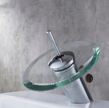 Baterie lavoar sticla cascada ClasicSmall montare chiuveta [1]