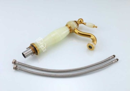 Baterie montare blat  JADE Gold fixare langa chiuveta apa calda rece [2]