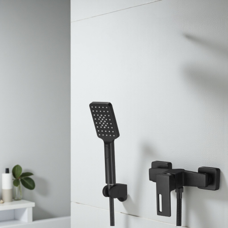 Baterie neagra cabina dus din alama aspect modern Milo [2]