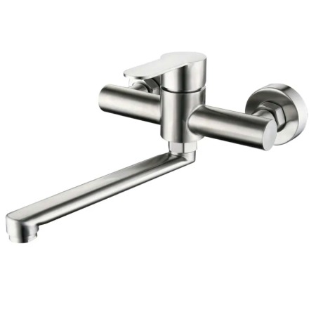 Baterie perete inox cromat pipa lunga Steel [0]