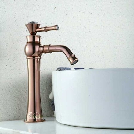 Baterie retro montare blat Rose Gold Benin apa calda-rece