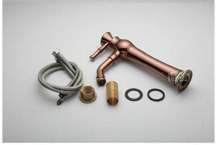 Baterie retro montare blat Rose Gold Benin apa calda-rece [3]
