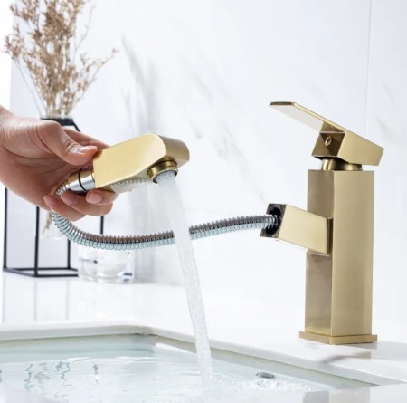Baterie salon aurie antichizata cu para dus [2]