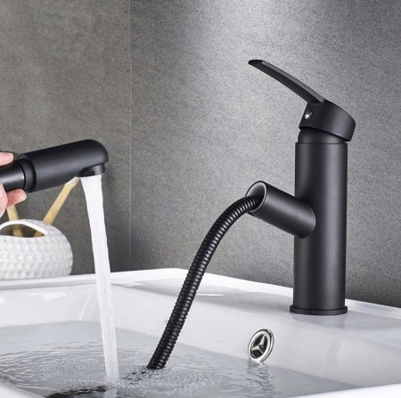 Baterie salon lavoar dus extractabil neagra AGS [1]