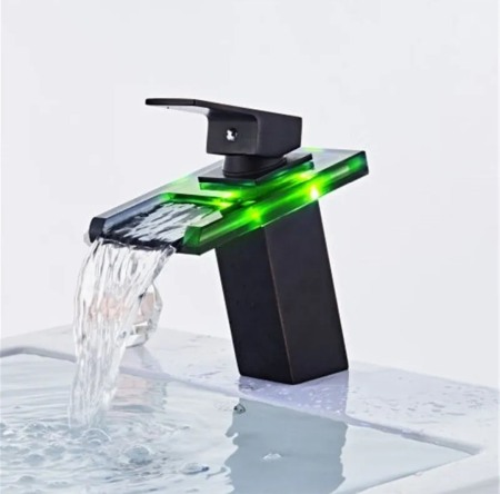 Baterie sticla cascada led Preston neagra [4]