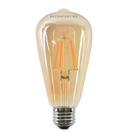 Bec filament incandescent Edison 4w LED dulie e27 lumina calda ST64 [1]