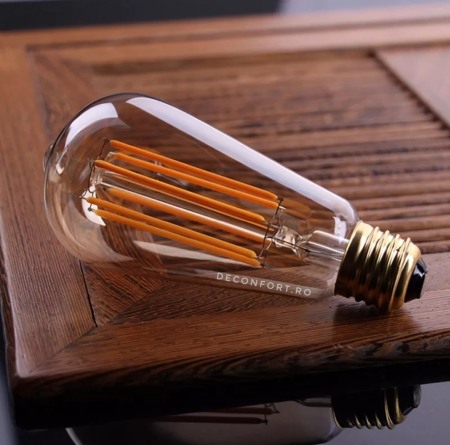 Aplica bec LED - Bec filament incandescent Edison 4w LED dulie e27 lumina calda ST64
