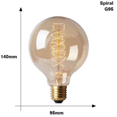 Bec LED G95 Filament Spirala 4W Lumina Calda E27 [1]