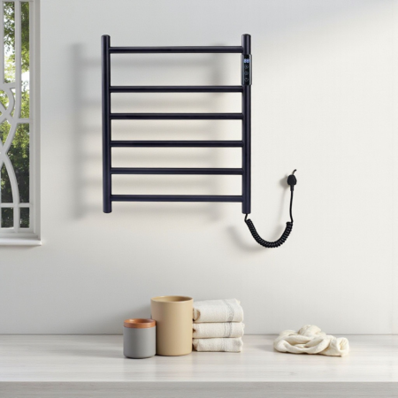 Calorifer electric uscare prosop baie 4 elementi culoare negru [2]