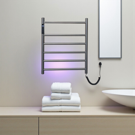 Calorifer electric uscare prosop baie 4 elementi culoare gri antracit [1]