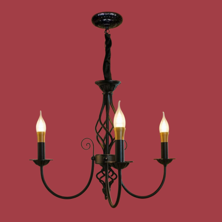 Candelabru 5 brate negru E14 inaltime reglabile Perla [2]