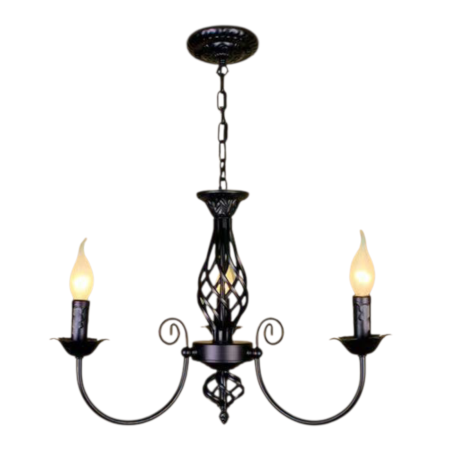 Candelabru bec LED - Candelabru 5 brate negru E14 inaltime reglabile Perla