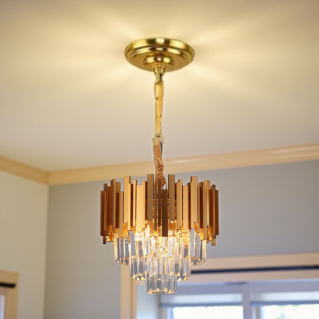 Candelabru cristal 49cm rotund auriu 8xE14 BLOIS [1]