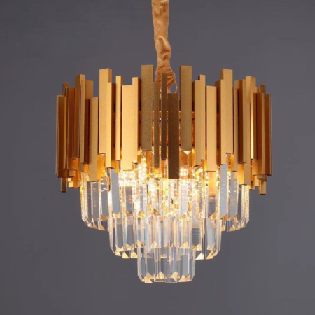 Candelabru cristal auriu gold 3xE14 BLOIS 30cm rotund [2]
