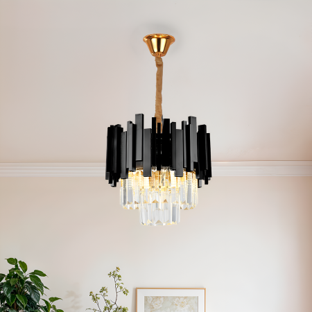 Candelabru cristal negru 3xE14 BLOIS - 30cm [3]