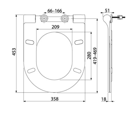 Capac wc softclose SLIM duroplast antibacterian închidere lenta [1]