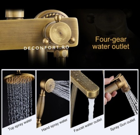 Coloana dus 4 functiii antichizata bronz pentru cabina dus [3]