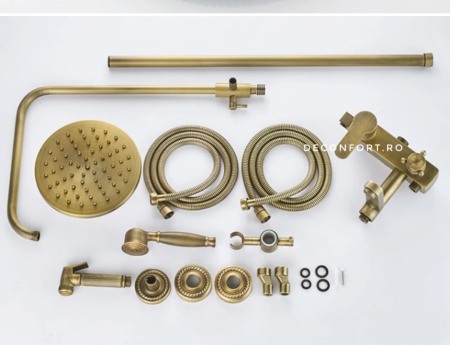 Coloana dus 4 functiii antichizata bronz pentru cabina dus [1]
