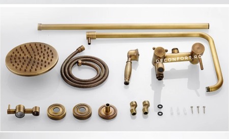 Coloana dus antichizata bronz 3 functii cabina dus Ring [2]