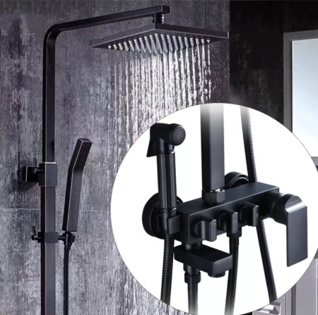 Coloana / panou dus - Coloana dus antichizata neagra 4 functii