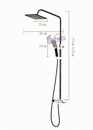 Coloana dus aspect slim 3 functii culoare neagra Trendy functie cada [2]
