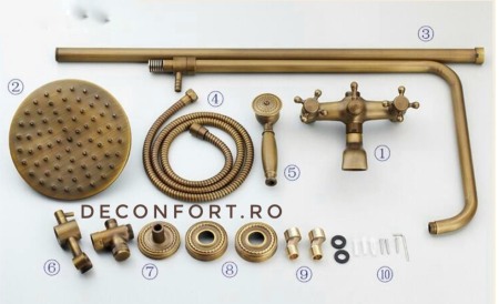 Coloana dus bronz antichizat retro YOLA Bronze [4]