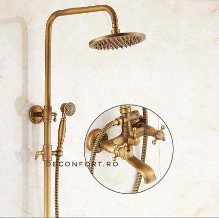 Coloana / panou dus - Coloana dus bronz antichizat retro YOLA Bronze