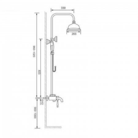 Coloana dus negru antichizat 3 functii Ring [4]