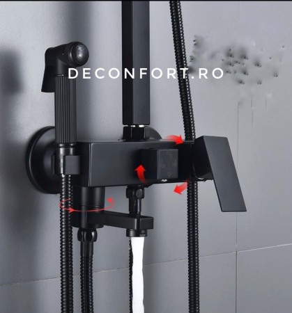 Coloana dus negru antichizat retro Depto 4 functii [2]