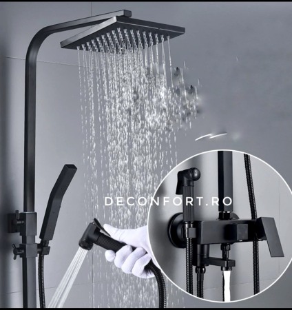 Coloana dus negru antichizat retro Depto 4 functii [0]